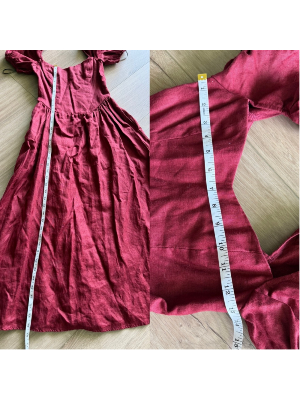 Reformation Davila Linen Chianti sz 0 - Picture 8 of 8